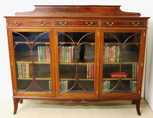 Inlaid Mahogany Bookcase by Maple and Co