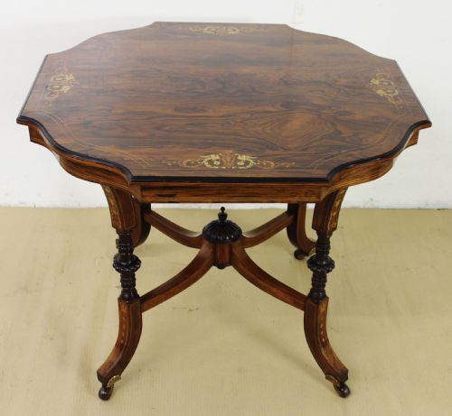 Victorian Inlaid Rosewood Centre Table