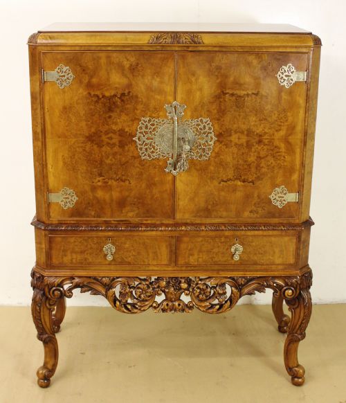 Burr Walnut Cocktail Cabinet