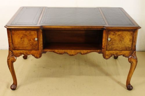 fig 4. Burr Walnut Partners Writing Desk by Maple and Co.