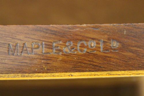 fig 3. Maple and Co Inlaid Bow Fronted Chest of Drawers