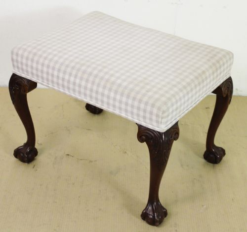 Mahogany Chippendale Style Stool