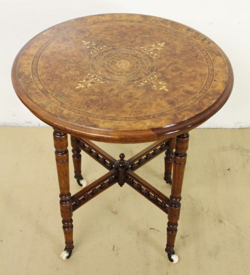 Victorian Inlaid Burr Walnut Coffee Table