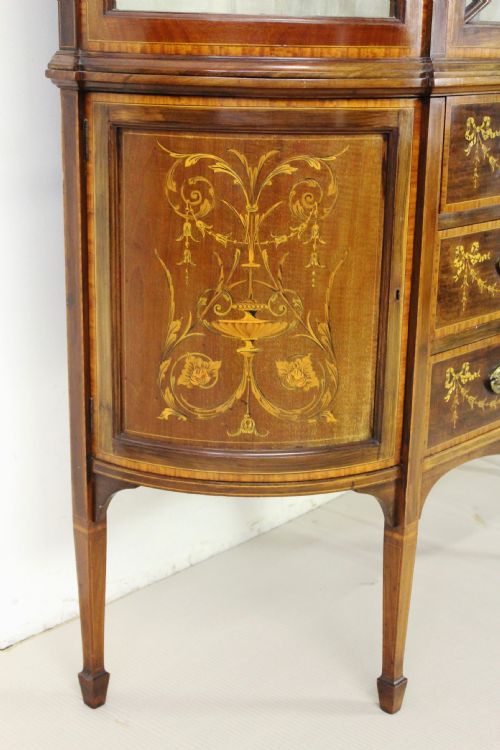 fig 1. Edwards and Roberts Inlaid Mahogany Display Cabinet