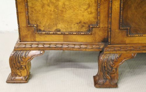 fig 1. Waring and Gillow Breakfront Burr Walnut Bookcase