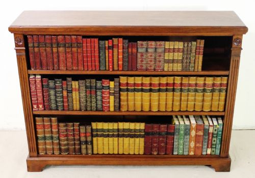Edwardian Walnut Open Bookcase