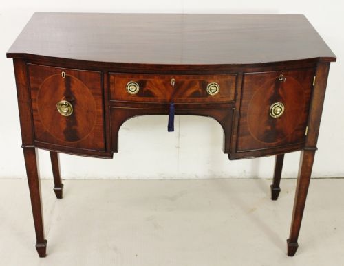 Inlaid Mahogany Bow Fronted Sideboard
