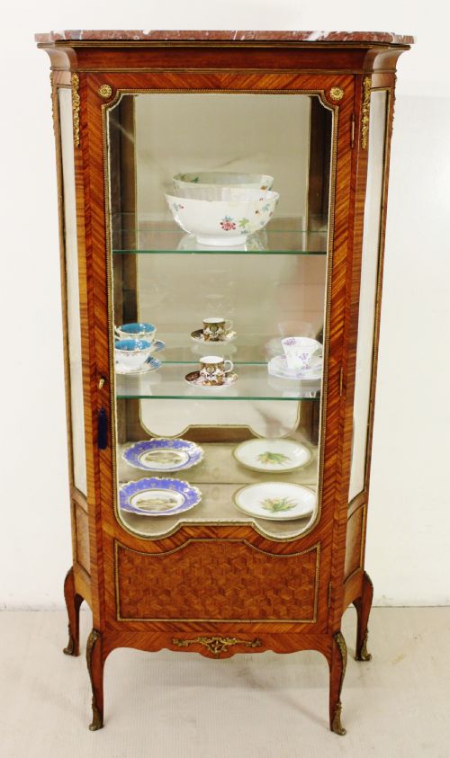 French Kingwood Parquetry Vitrine