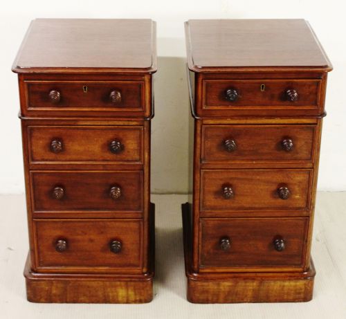 Pair of Victorian Mahogany Bedside Chests