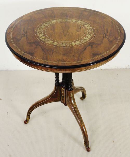 Inlaid Rosewood Occasional Table by Edwards and Roberts
