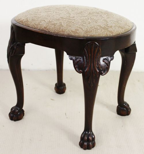 Oval Walnut Stool