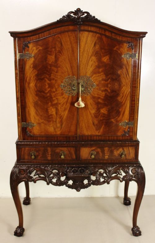 Flame Mahogany Cocktail Cabinet