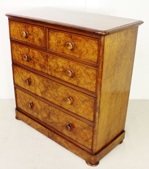 Victorian Burr Walnut Chest of Drawers