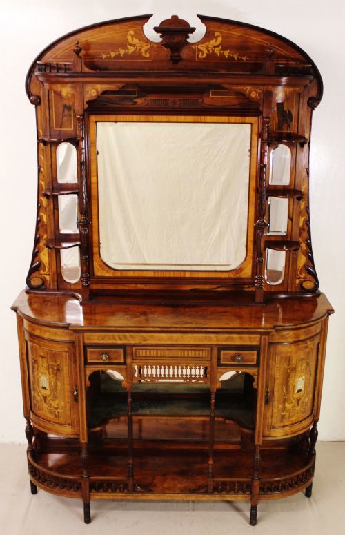 Late Victorian Inlaid Rosewood Chiffonier by Maple and Co