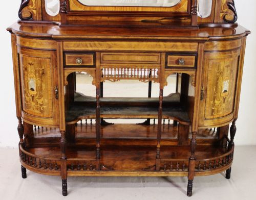 fig 1. Late Victorian Inlaid Rosewood Chiffonier by Maple and Co