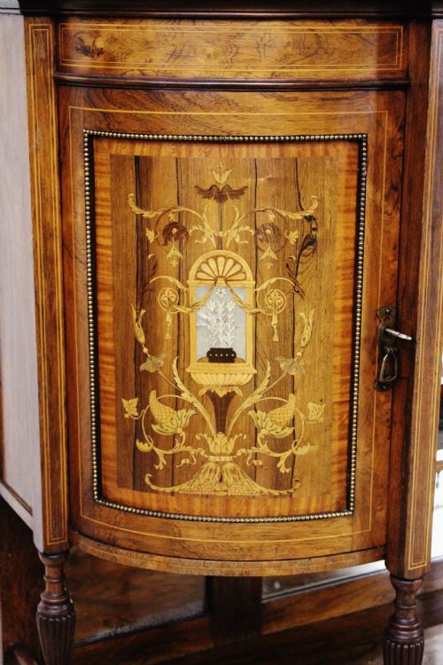 fig 2. Late Victorian Inlaid Rosewood Chiffonier by Maple and Co