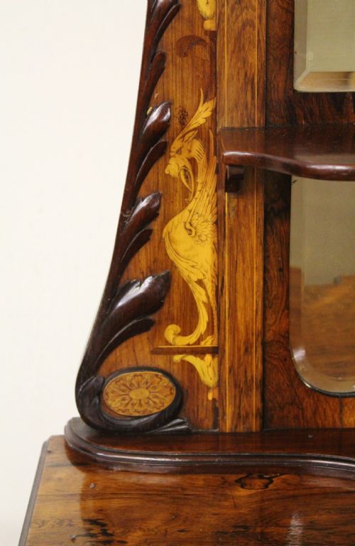 fig 3. Late Victorian Inlaid Rosewood Chiffonier by Maple and Co