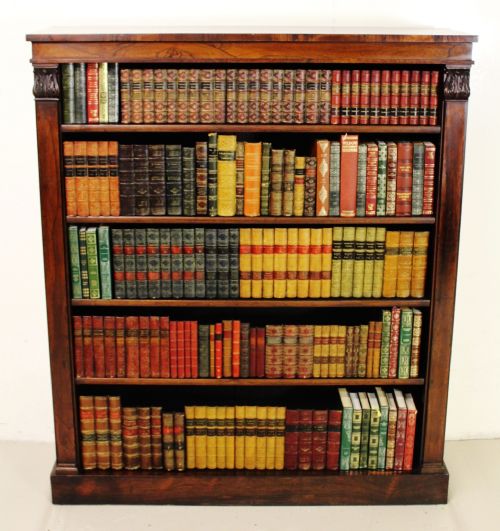 Victorian Rosewood Large Open Bookcase
