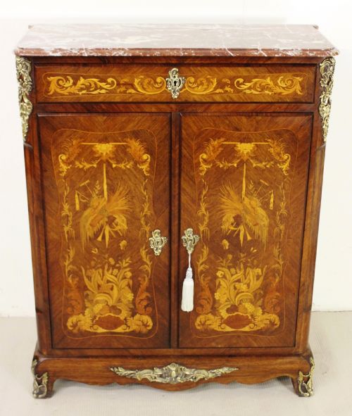 French Marquetry Kingwood Side Cabinet