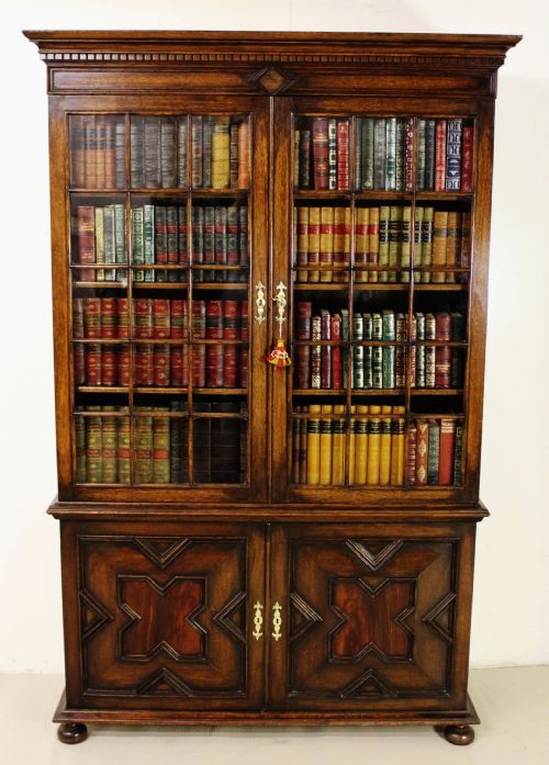 Oak Glazed Bookcase