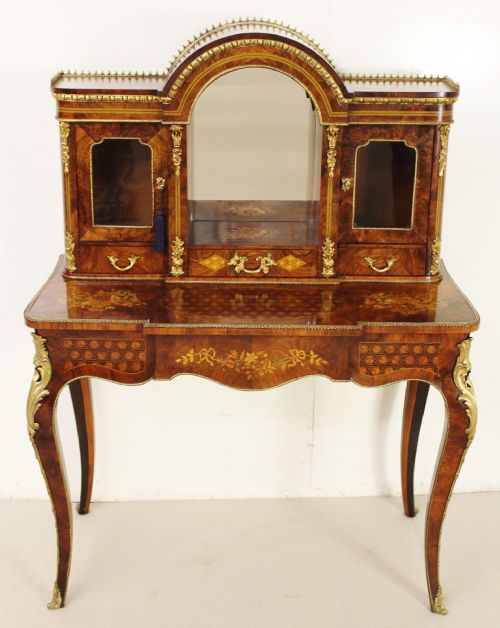 Inlaid Burr Walnut Bonheur Du Jour