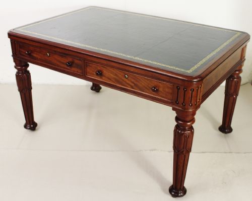 Early Victorian Mahogany Partners Writing Table