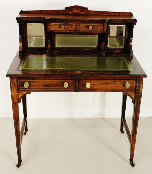 Edwardian Inlaid Rosewood Bonheur Du Jour