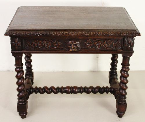 Carved Oak Side Table