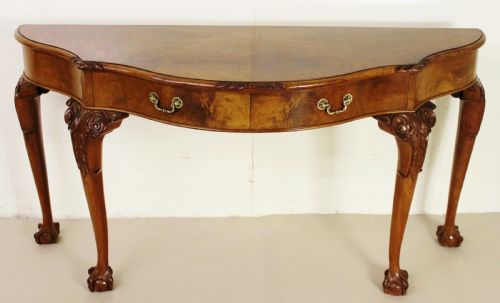 Burr Walnut Console Table