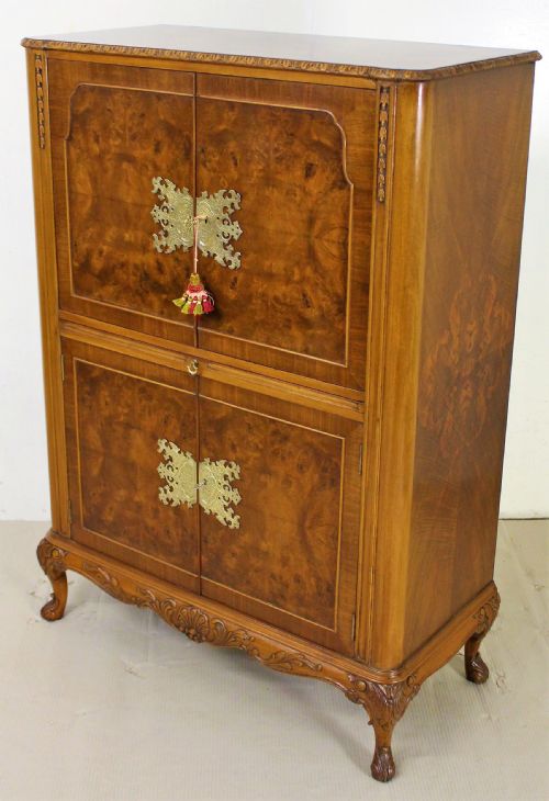 Burr Walnut Cocktail Cabinet
