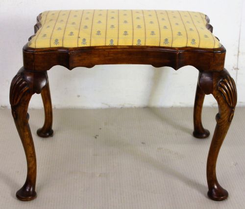 Queen Anne Style Walnut Stool