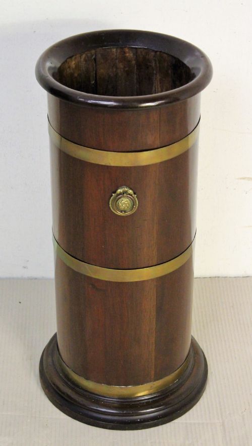 Victorian Brass Bound Mahogany Stick Stand