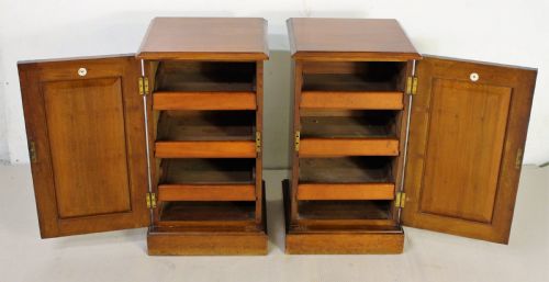fig 1. Pair of Victorian Bedside Cupboards by Maple and Co