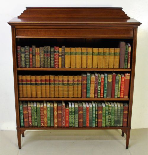 Edwardian Inlaid Mahogany Open Bookcase