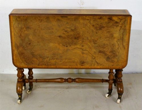 Victorian Burr Walnut Sutherland Table