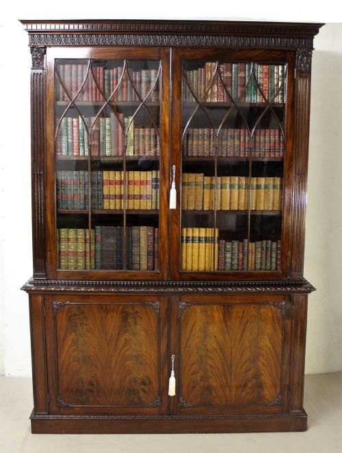 Mahogany Chippendale Style Library Bookcase