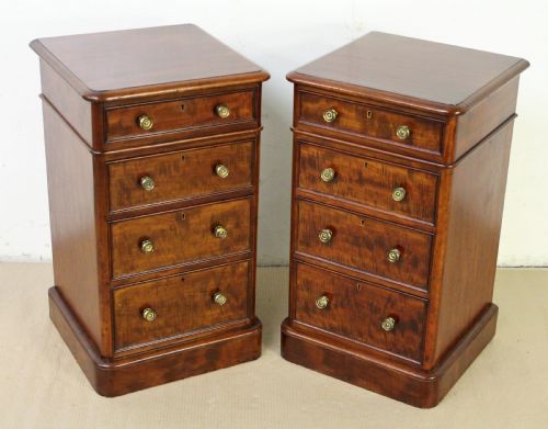 Pair of Victorian Mahogany Bedside Chests by Heal and Son