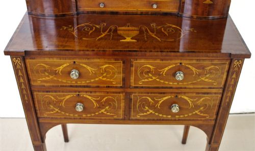 fig 1. Edwards and Roberts Inlaid Mahogany Bonheur Du Jour