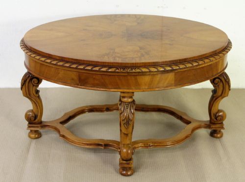 Oval Burr Walnut Coffee Table