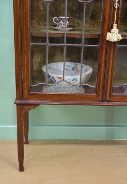 ARTS AND CRAFTS INLAID MAHOGANY DISPLAY CABINET - ADDITIONAL PHOTO 8