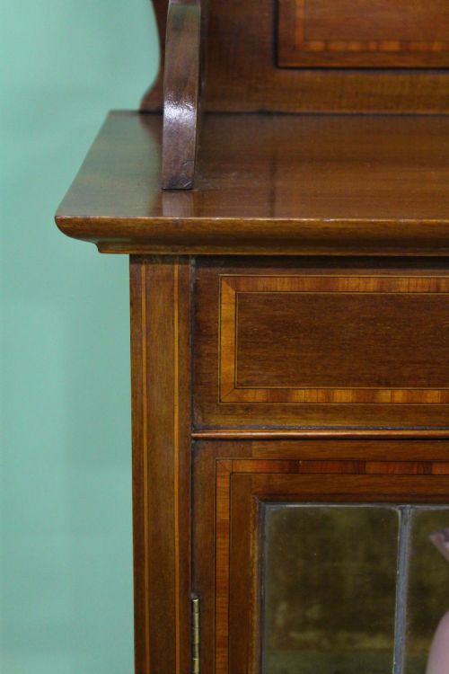 ARTS AND CRAFTS INLAID MAHOGANY DISPLAY CABINET - ADDITIONAL PHOTO 10