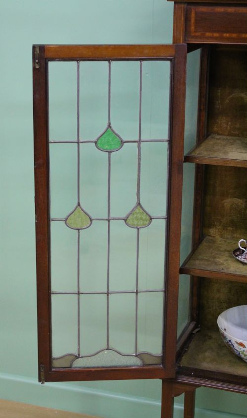 ARTS AND CRAFTS INLAID MAHOGANY DISPLAY CABINET - ADDITIONAL PHOTO 11