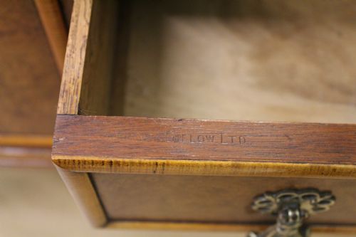 fig 4. Waring and Gillow Burr Walnut Dressing Table