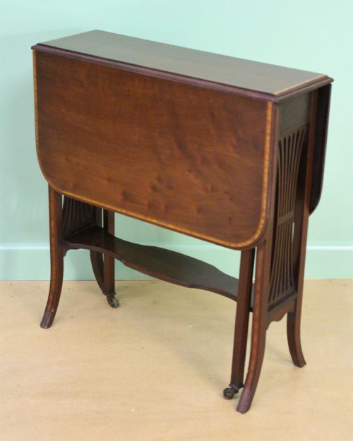 Edwardian Inlaid Mahogany Sutherland Table