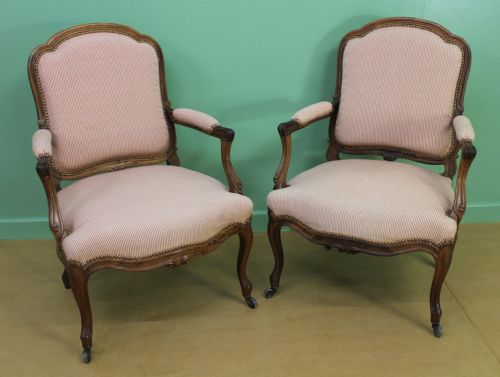 Pair of Danish 19th Century Upholstered Rosewood Armchairs