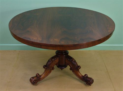 Victorian Rosewood Circular Centre Dining Table