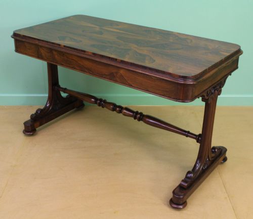 William IV Rosewood Library Stretcher Table