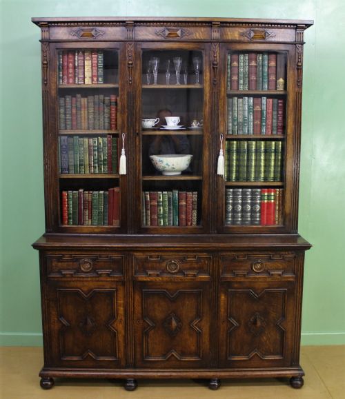 Glazed Oak Bookcase