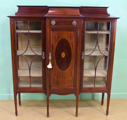 SHAPLAND AND PETTER INLAID MAHOGANY SIDE CABINET - ADDITIONAL PHOTO 5