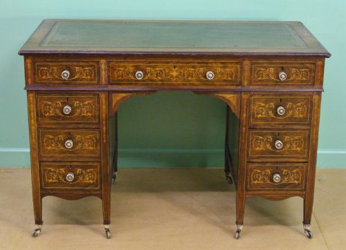 Edwardian Inlaid Rosewood Writing Desk